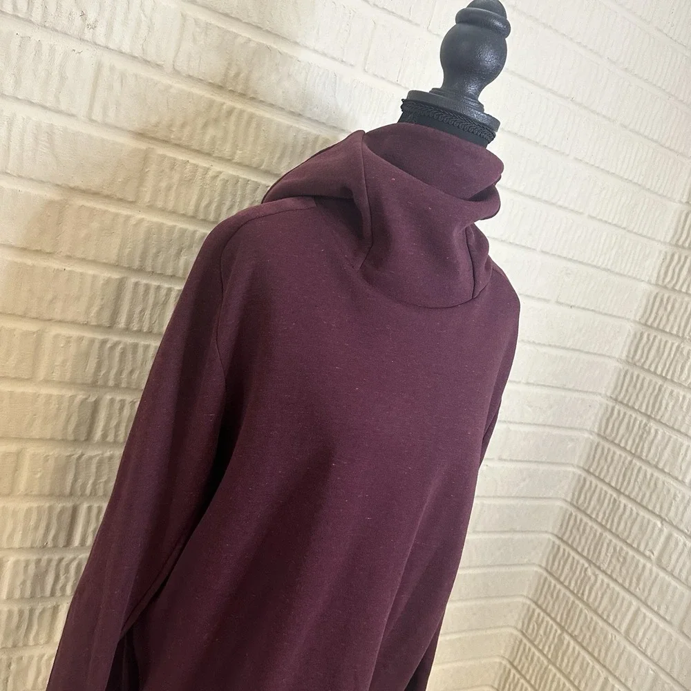 Nike Sportwear Tech Fleece Funnel Neck Hoodie Burgundy Black Large Loungewear